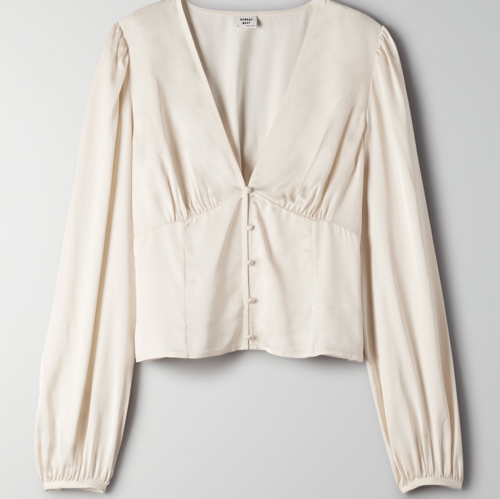 Aritzia - Sunday Best Cream Blouse